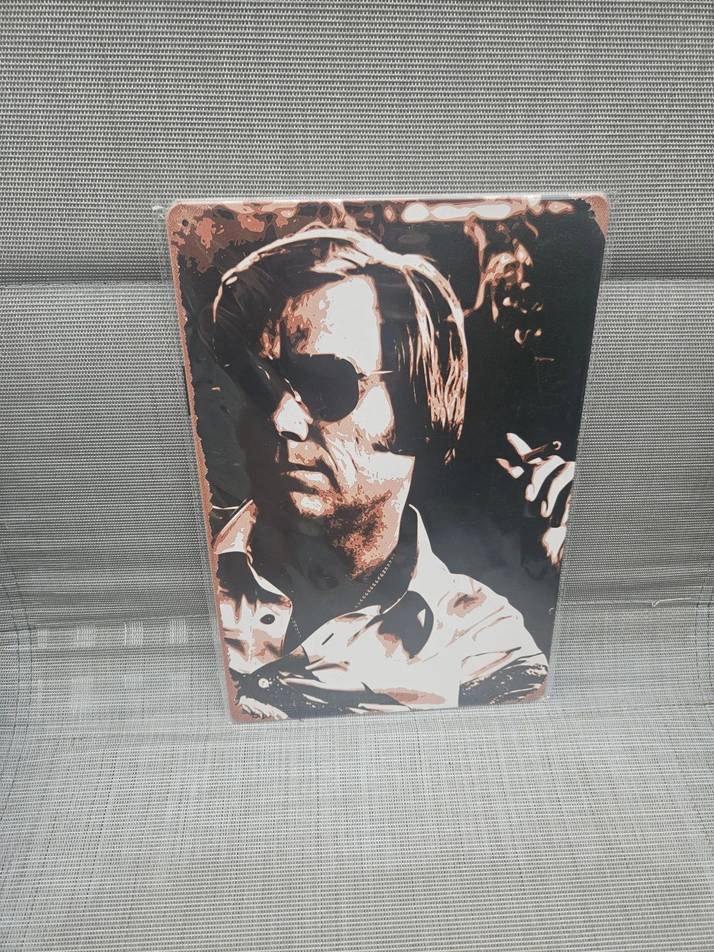 Copper-Tone Retro Portrait Metal Wall Art - Black & Copper